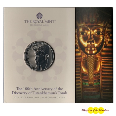 2022 BU £5 Coin Pack - Tutankhamun's Tomb